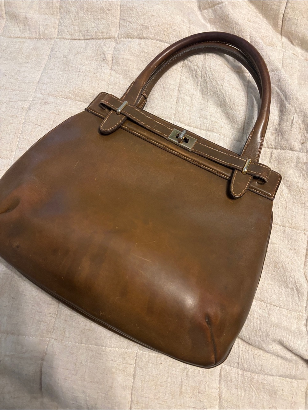 Authentic vintage Gucci calfskin Birken Kelly Bag VGC fabulous
